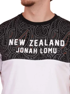 T-shirt en coton blanc uni pourvu d'un col rond et d'une coupe droite