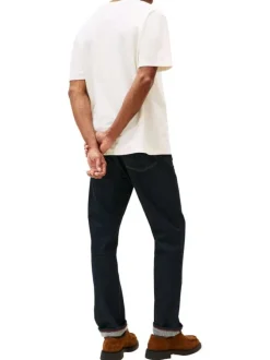 T-shirt en coton écru col rond orné d'un imprimé fantaisie