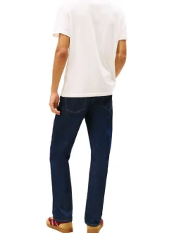 T-shirt en coton écru à imprimé avec une coupe droite et un col rond