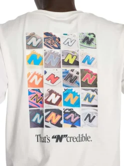 T-shirt en coton écru uni pourvu d'une coupe droite et d'un col rond