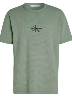 T-shirt en coton gris clair uni col rond et des manches courtes