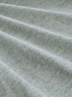 T-shirt en coton gris uni avec une coupe droite et un col rond