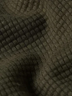 T-shirt en coton gris uni avec une coupe droite et un col rond
