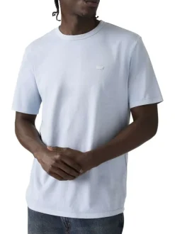 T-shirt en coton kaki avec un col rond et le logo brodé en petit