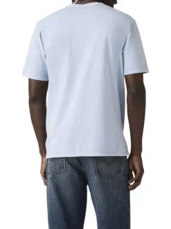 T-shirt en coton kaki avec un col rond et le logo brodé en petit