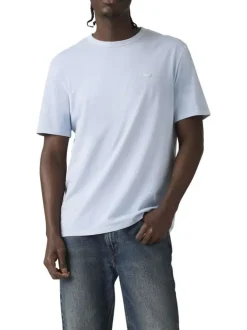 T-shirt en coton kaki avec un col rond et le logo brodé en petit