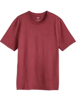 T-shirt en coton kaki avec un col rond et le logo brodé en petit