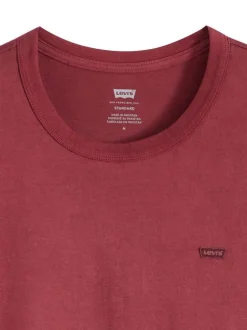 T-shirt en coton kaki avec un col rond et le logo brodé en petit
