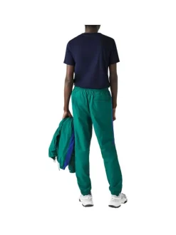 T-shirt en coton marine uni avec une coupe droite et un col rond
