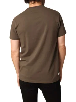 T-shirt en coton marron avec un col rond et des manches courtes