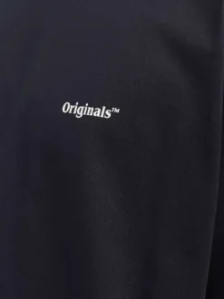 T-shirt en coton noir avec Coquille St Jacques imprimée au dos et col rond