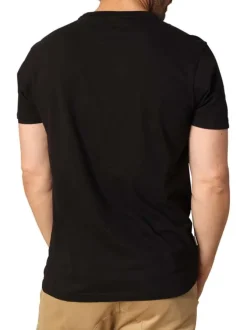 T-shirt en coton noir avec un imprimé fantaisie et des manches courtes