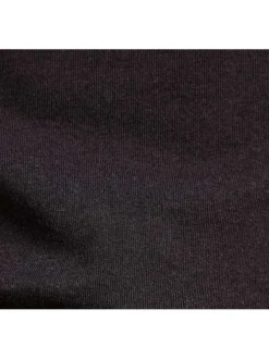T-shirt en coton noir uni avec une col rond et une coupe droite