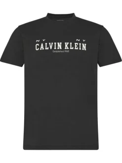 T-shirt en coton noir uni avec une coupe droite et un col rond