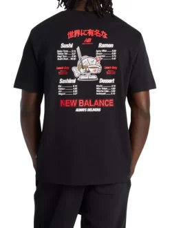 T-shirt en coton noir uni pourvu d'un col rond et de manches courtes