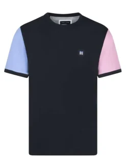 T-shirt en coton nuit imprimé avec une coupe droite et logo iconique
