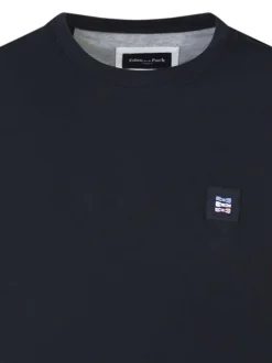 T-shirt en coton nuit imprimé avec une coupe droite et logo iconique