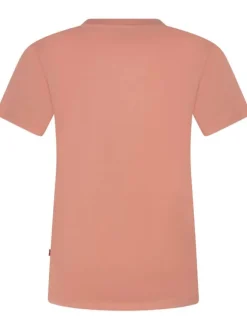 T-shirt en coton orange uni avec logo de la marque floqué à la poitrine