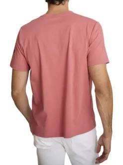 T-shirt en coton rose à coupe droite orné d'un imprimé de voiture