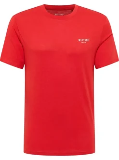 T-shirt en coton rouge uni avec un col rond et des manches courtes