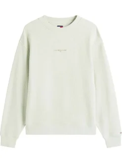 T-shirt en coton tilleul uni avec une coupe droite et un col rond