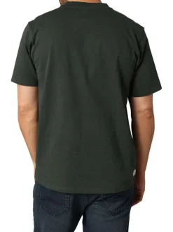 T-shirt en coton vert avec un imprimé fantaisie et des manches courtes