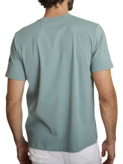 T-shirt en coton vert à coupe droite orné d'un imprimé de voiture