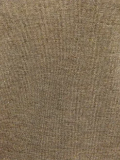 T-shirt kaki uni pourvu d'une coupe droite et d'un col en V