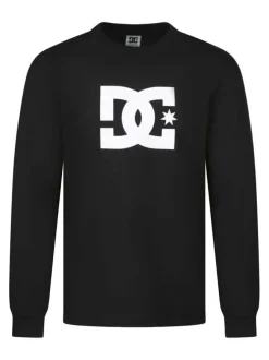 T-shirt manches courtes en coton noir avec un imprimé et une coupe droite