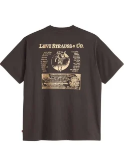 T-shirt noir avec un imprimé fantaisie et des manches courtes
