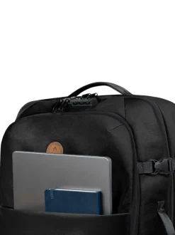 Valise noire unie souple avec plusieurs anses de transport et zips