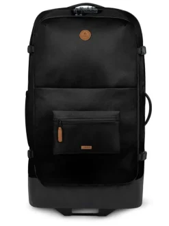 Valise souple Berlin large noire unie avec 2 roues et 1 serrure