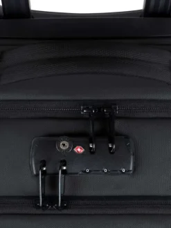 Valise souple Berlin large noire unie avec 2 roues et 1 serrure