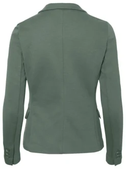 Veste kaki unie pour femme avec un bouton de fermeture à l'avant